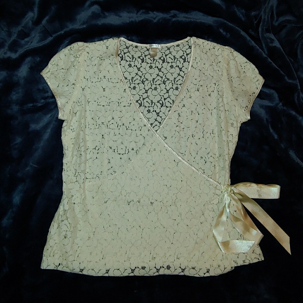 Cream lace top